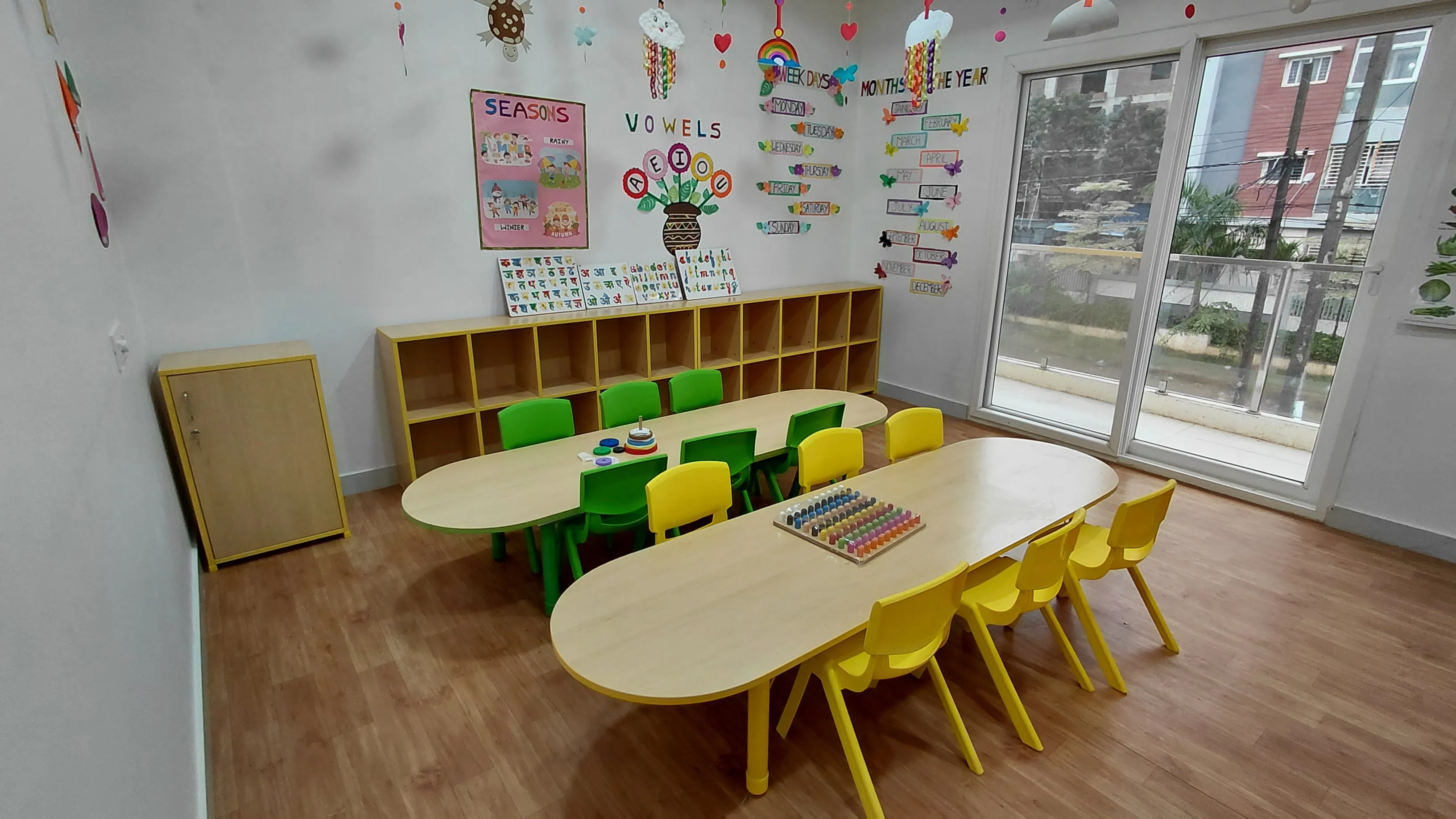 Children engaged in art and craft activities